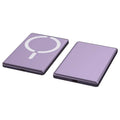 Ultra-thin magnetic power bank in dark grey, silver, black or violet colours with alloy shell