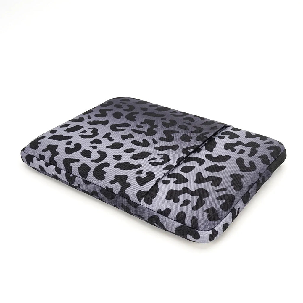 Leopard print laptop sleeve with waterproof lining for 13 to 16 inch laptops