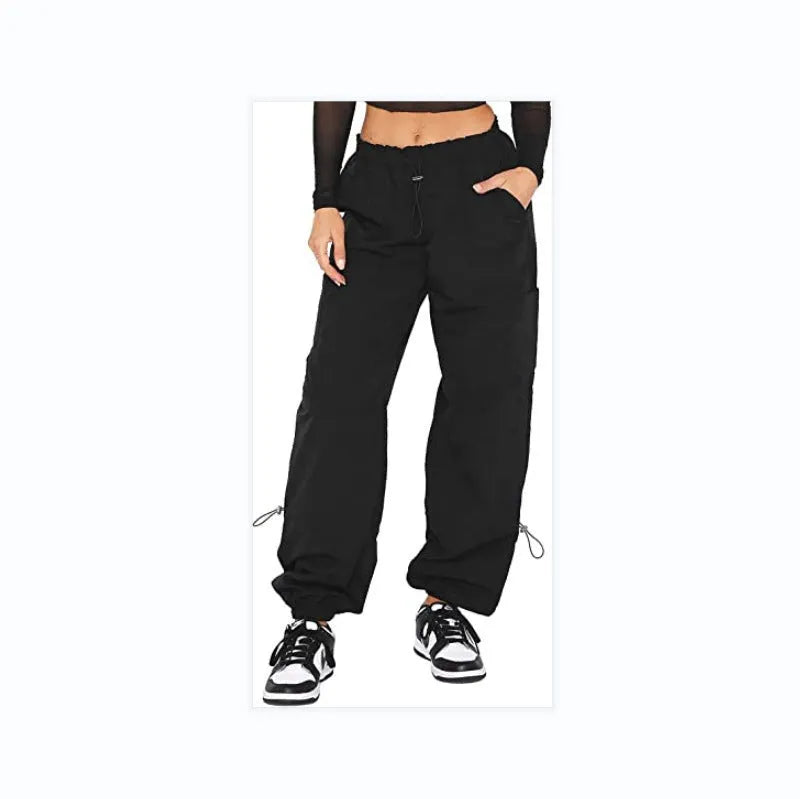 Men's straight-leg cargo casual trousers in grey with multiple pockets and a mid-waist design.