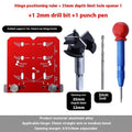 Red aluminium alloy hinge punch locator tool for 35mm cabinet door hinge installation
