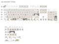 Custard design mechanical keyboard keycaps for 68 75 98 100 column layouts in grey and yellow colours