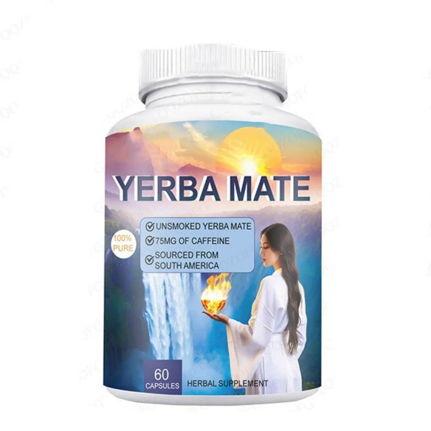 Bottle of 60 vitamin supplement capsules for daily nutritional support