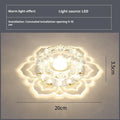 Modern minimalist round crystal ceiling lamp for corridor with 11W colourful light options