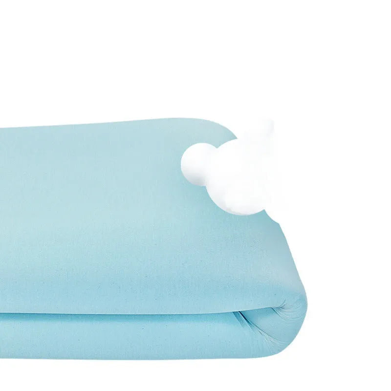 Thin gel memory cotton tatami mattress showing three thickness options: 2cm, 3cm, and 5cm.