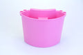 PP plastic car wash bucket in available colours: black, blue, pink and red