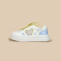 Korean mesh sneakers in Meow Rabbit Sea Salt Cheese colour with thick rubber sole and lace-up closure