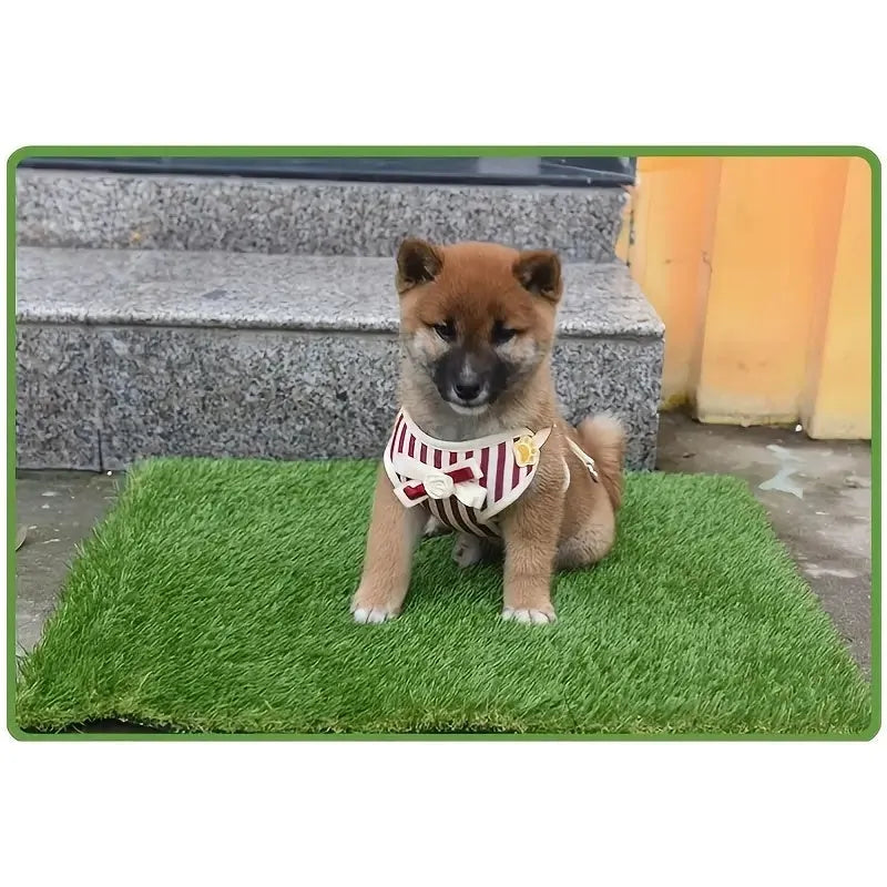Artificial grass dog toilet training mat for indoor pet training in three size options
