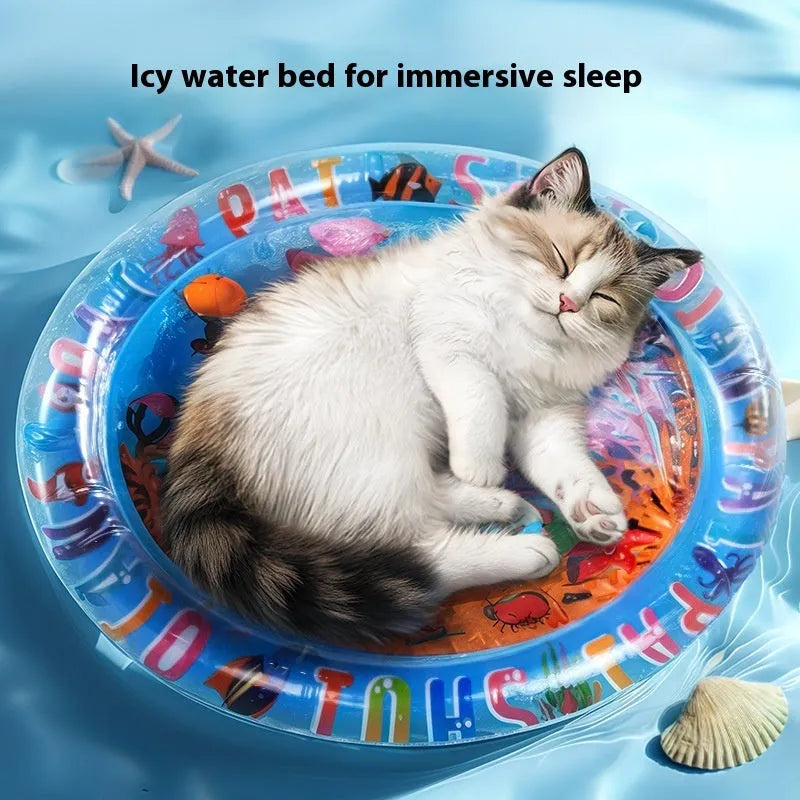PVC pet water cooling mattress for cats in 100cm and 65cm sizes
