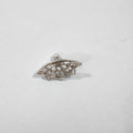 Spider web geometric mesh stud earrings in electroplated gold or silver metal
