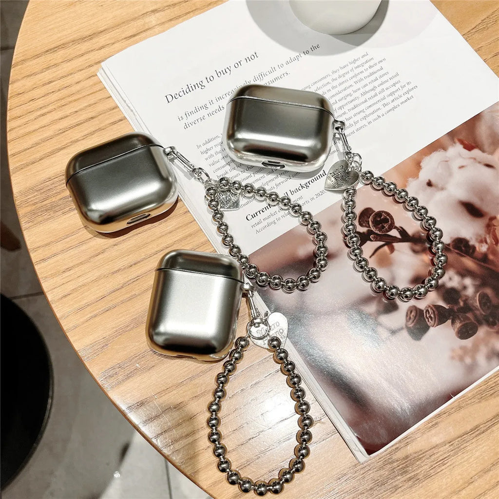Matte plating protective TPU case for Apple AirPods and AirPods Pro earphones.