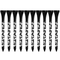 Black skull print bamboo golf dowel pins in 70mm and 83mm lengths