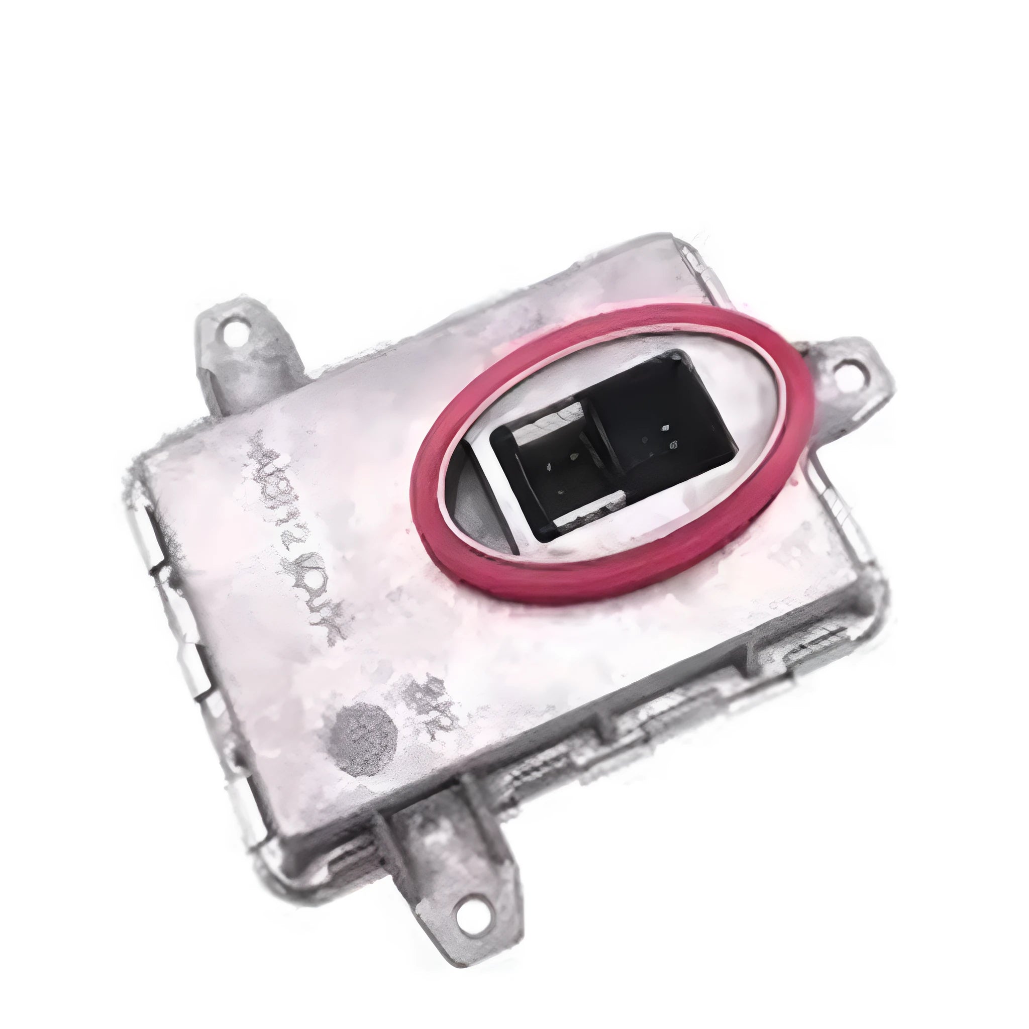 Metal H7 HID ballast for car headlights, showing its rectangular 14x11x4.5 cm size.