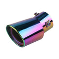 Stainless steel car exhaust tail pipe modification kit in straight and curved designs with 140mm length