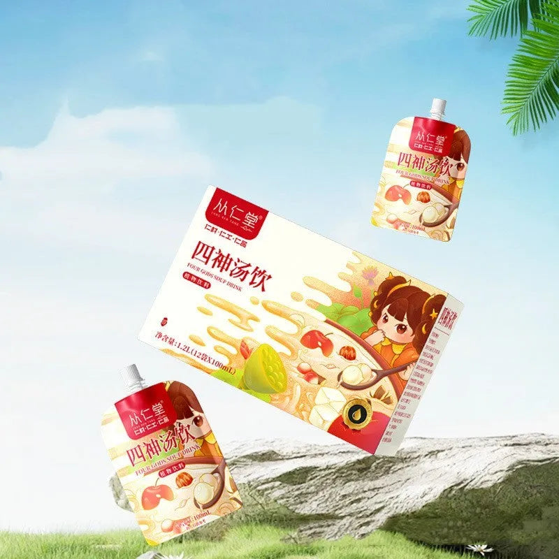 Traditional Chinese herbal tea decoction for children's spleen and stomach health in 100ml individual bags