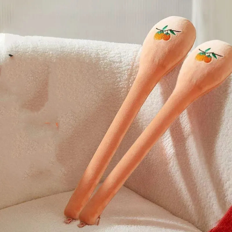 48 cm long wooden percussion massage stick with meridian flap design for back pounding.