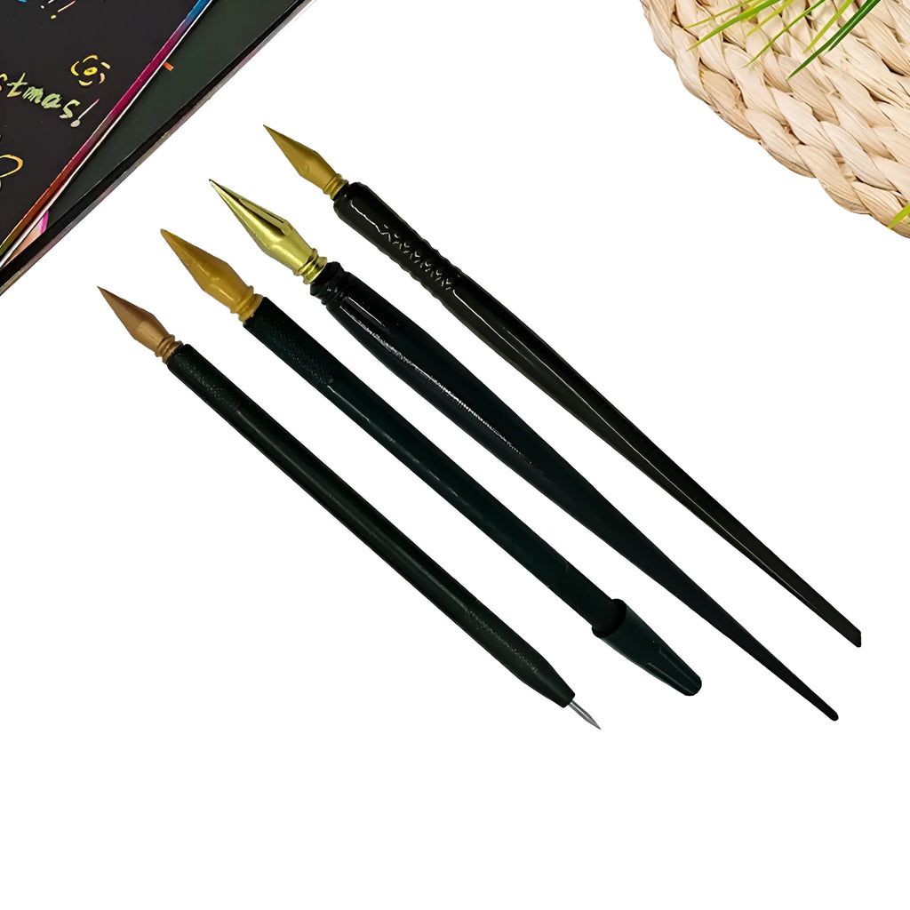A single PS plastic scratch pen for children's scratch art craft projects.