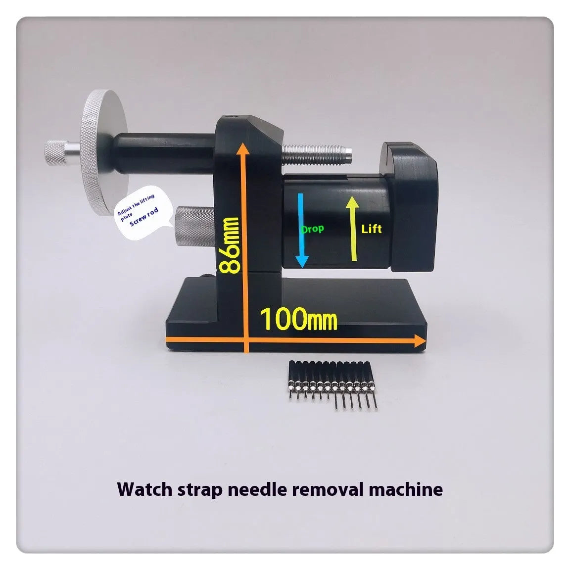 Watch strap removal tool set with 12 alloy steel pieces for professional watch repair