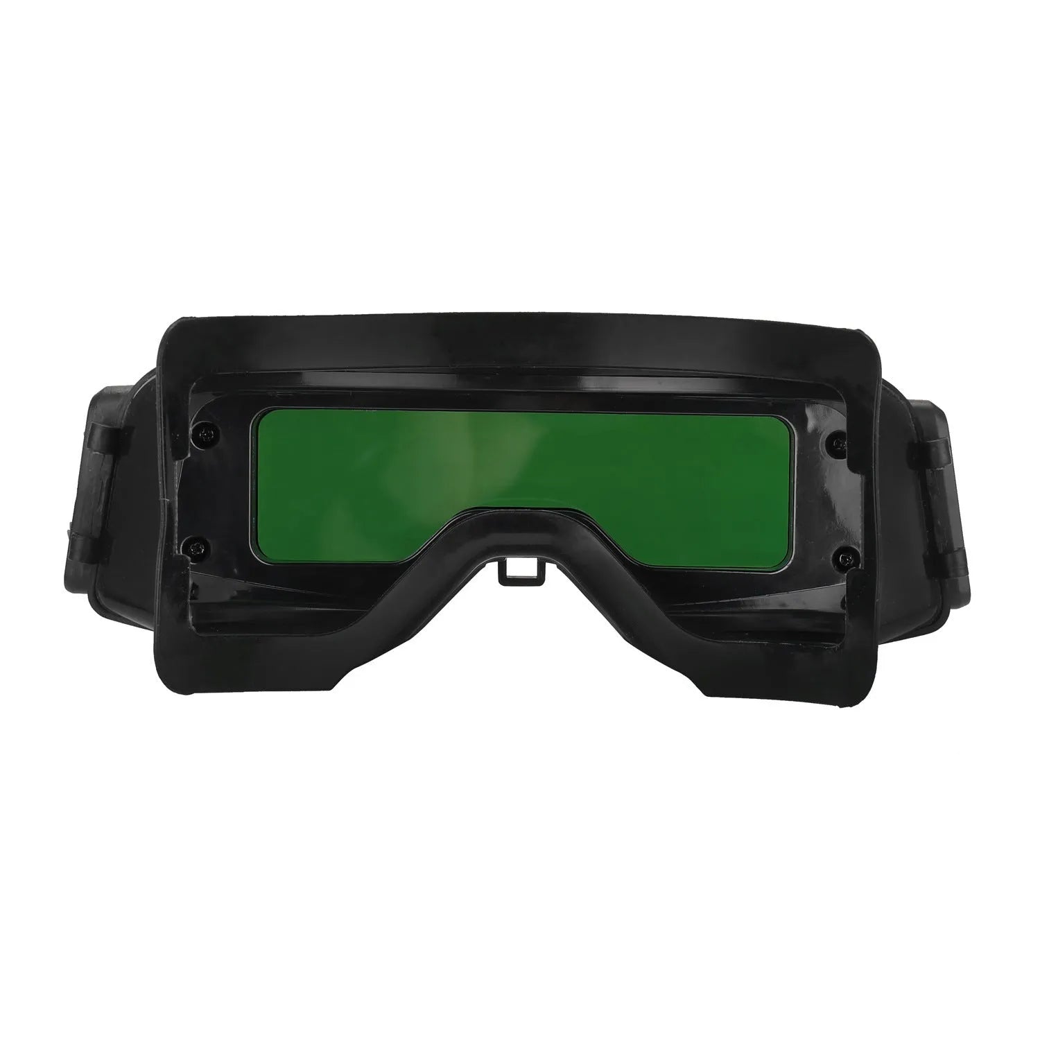 Black automatic darkening welding glasses with a large rectangular lens for arc welding protection.