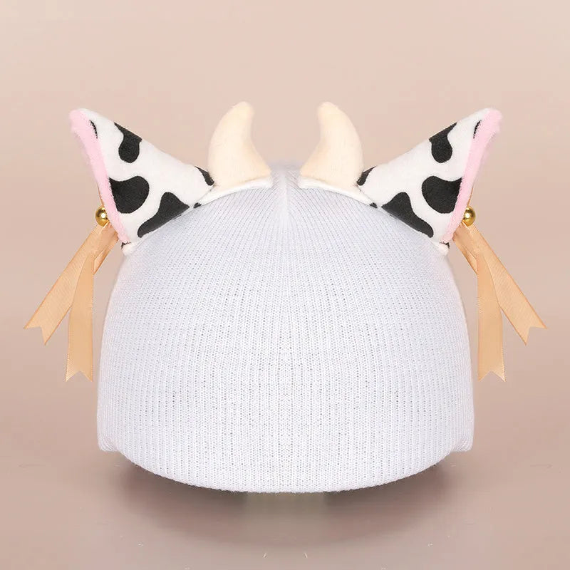 Soft plush cartoon character cover on an M-size bicycle helmet