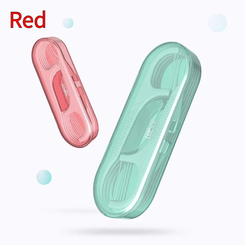 Disposable dental floss in plastic packaging with independent single packs and bulk pack options