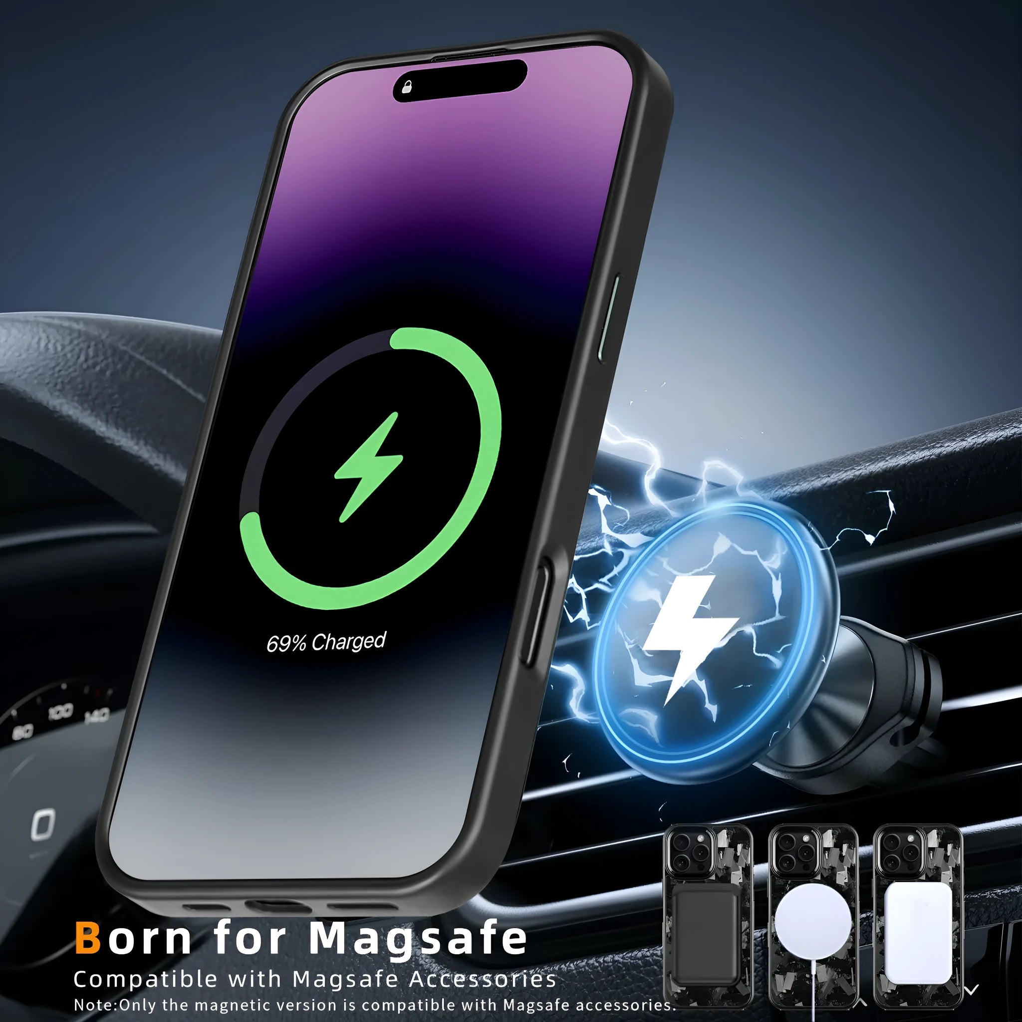 Metal frame forged pattern mobile phone case with carbon fibre construction in black blue gold colour with magnetic feature
