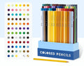 Boxed set of 72 or 126 coloured pencils for art students with basswood casings and American AP safety certification