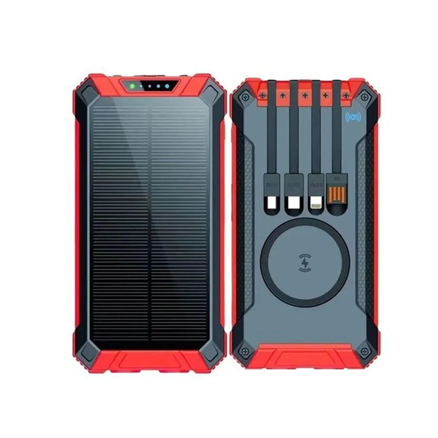 Outdoor solar power bank 20000 mAh in plastic shell, available in four colours