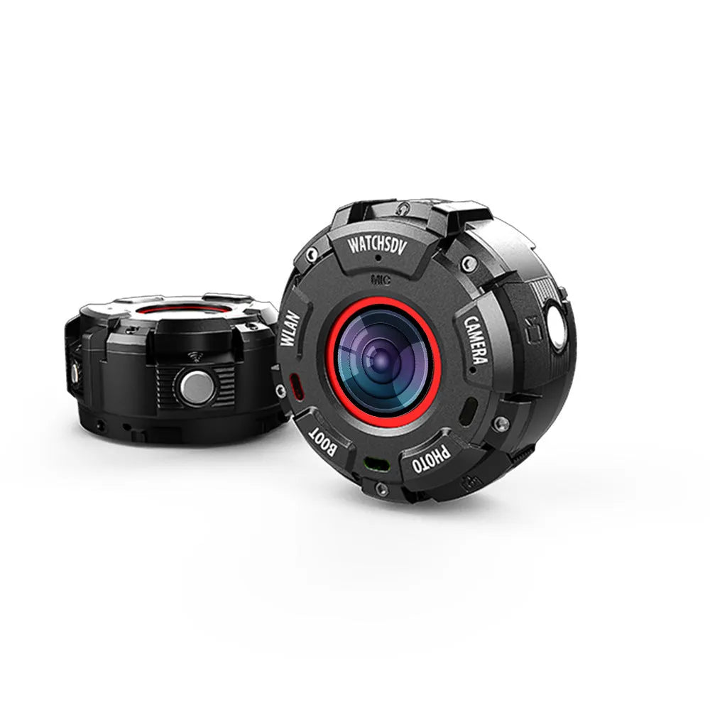 Black waterproof sports digital camera with compact design for outdoor photography