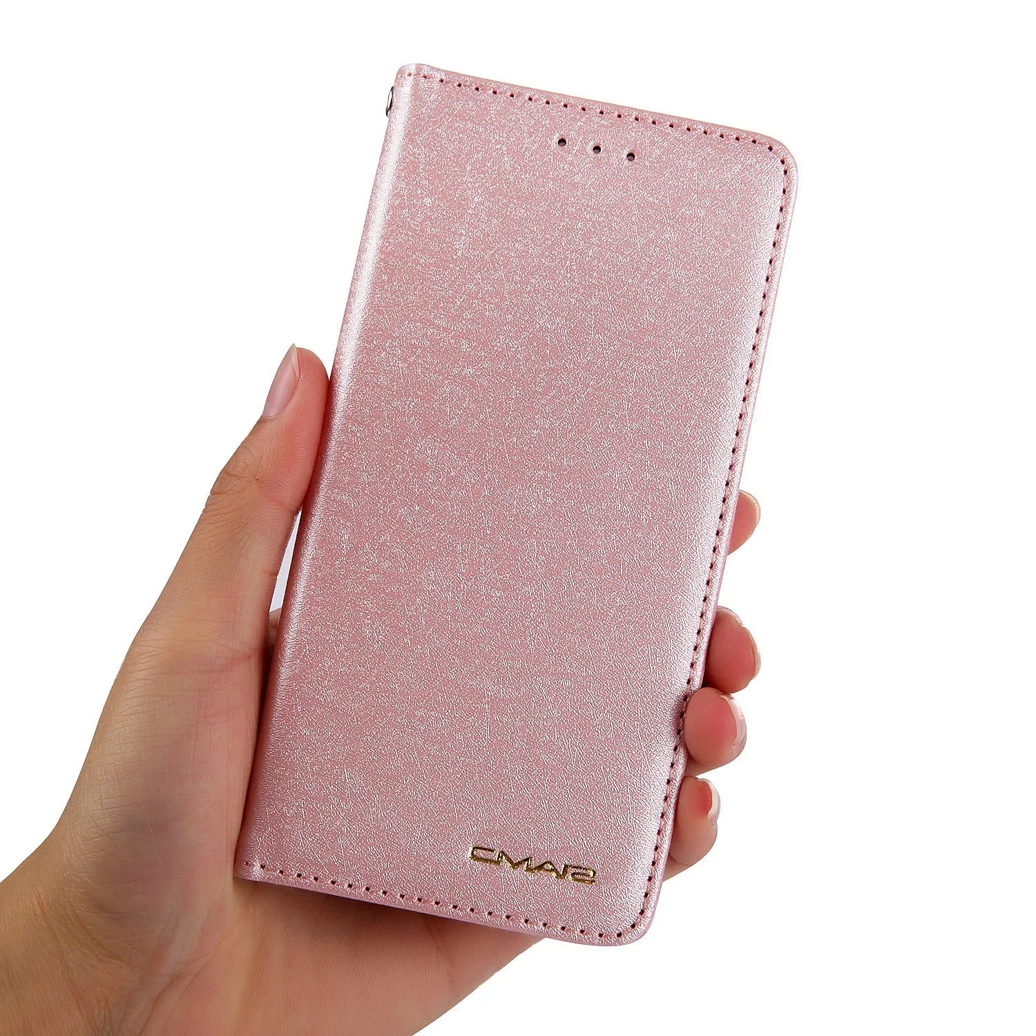 Apple flip phone case with card slots in PU leather for iPhone models