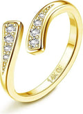 Geometric gold plated toe ring with rhinestone or water drop decoration on toe