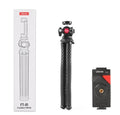 Black octopus flexible tripod with mobile phone clip extended to 360mm