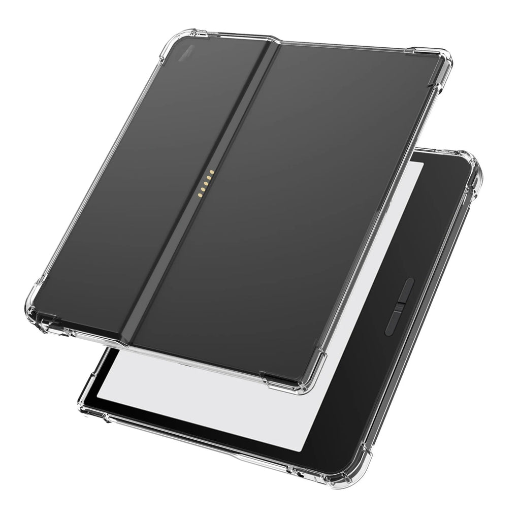 Transparent airbag phone case for 7-inch Xiaomi devices showing shockproof protection and clear TPU construction