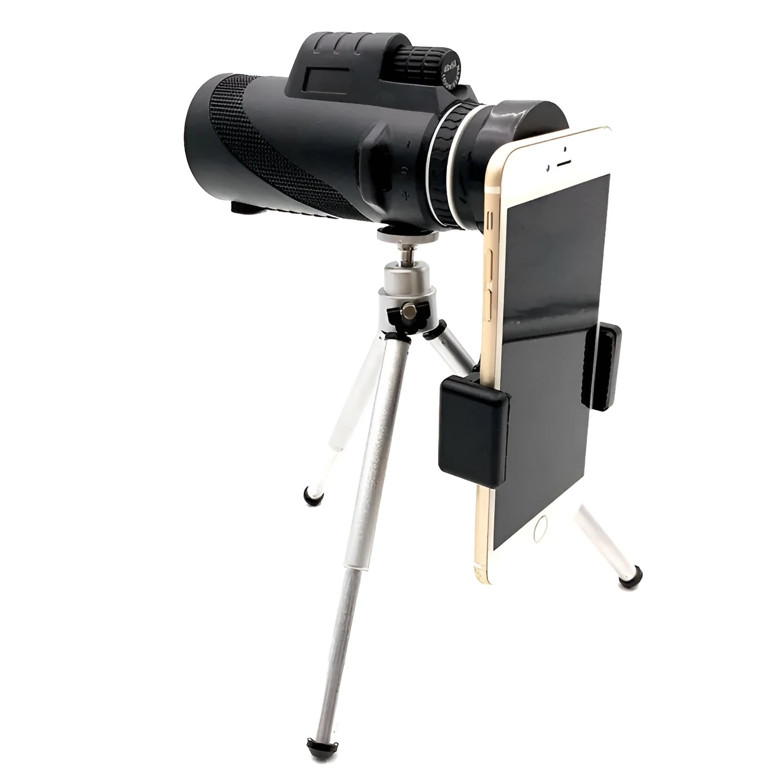 Black HD 40x60 monocular telescope showing 60mm objective lens and compact body design.