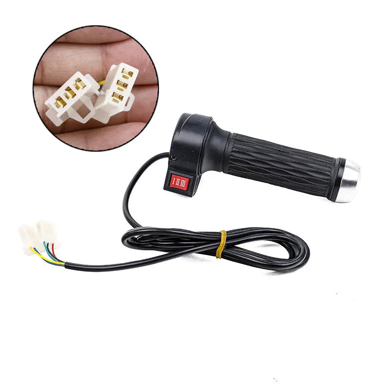 Three-wheel electric car accelerator modification handle with three-speed rotating design in plastic construction