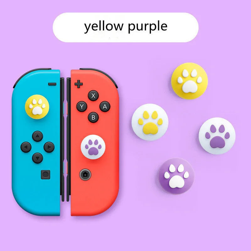 Silicone rocker caps with cat claw key pattern for Nintendo Lite Joycon in assorted colours