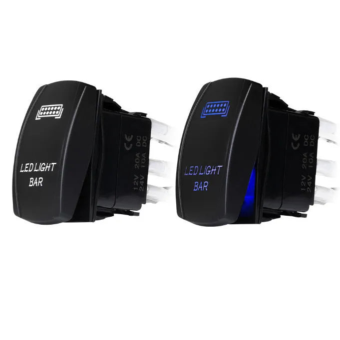 Black off road LED spotlight cable set with 2 metre wire harness and light switch