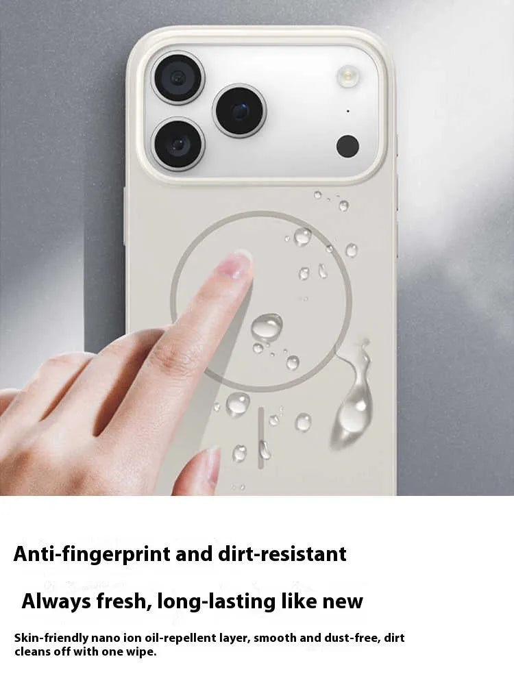 Frosted magnetic protective case for iPhone 17 Pro in Black colour with camera button cutout and MagSafe compatibility