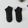 Men's solid colour low-cut polyester boat socks shown in one of six available colour variants.