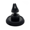 Black magnetic car phone holder showing snap-in design for mobile devices