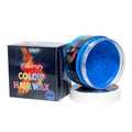 120g hair styling clay container showing colour options including rose red, granny grey, blue, and white