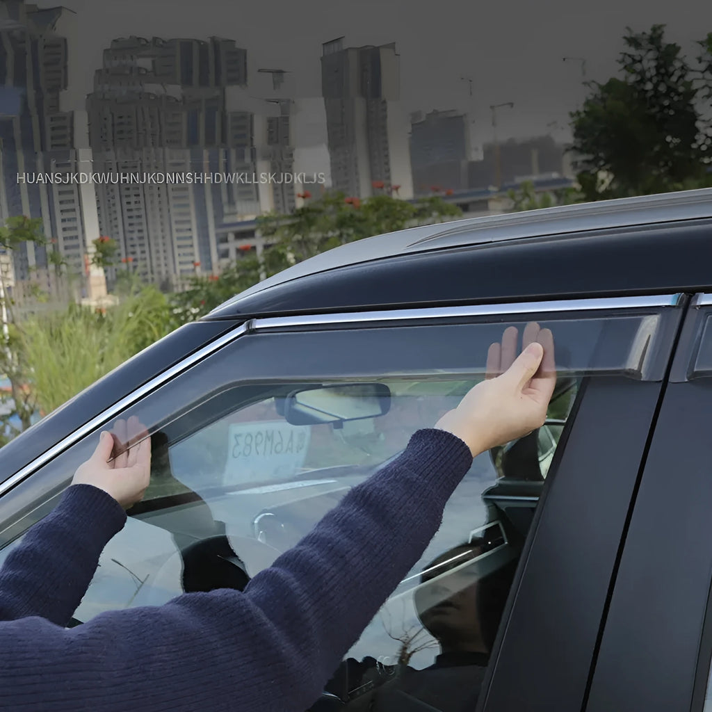 2023 Mitsubishi Outlander side window deflectors in black and translucent finishes