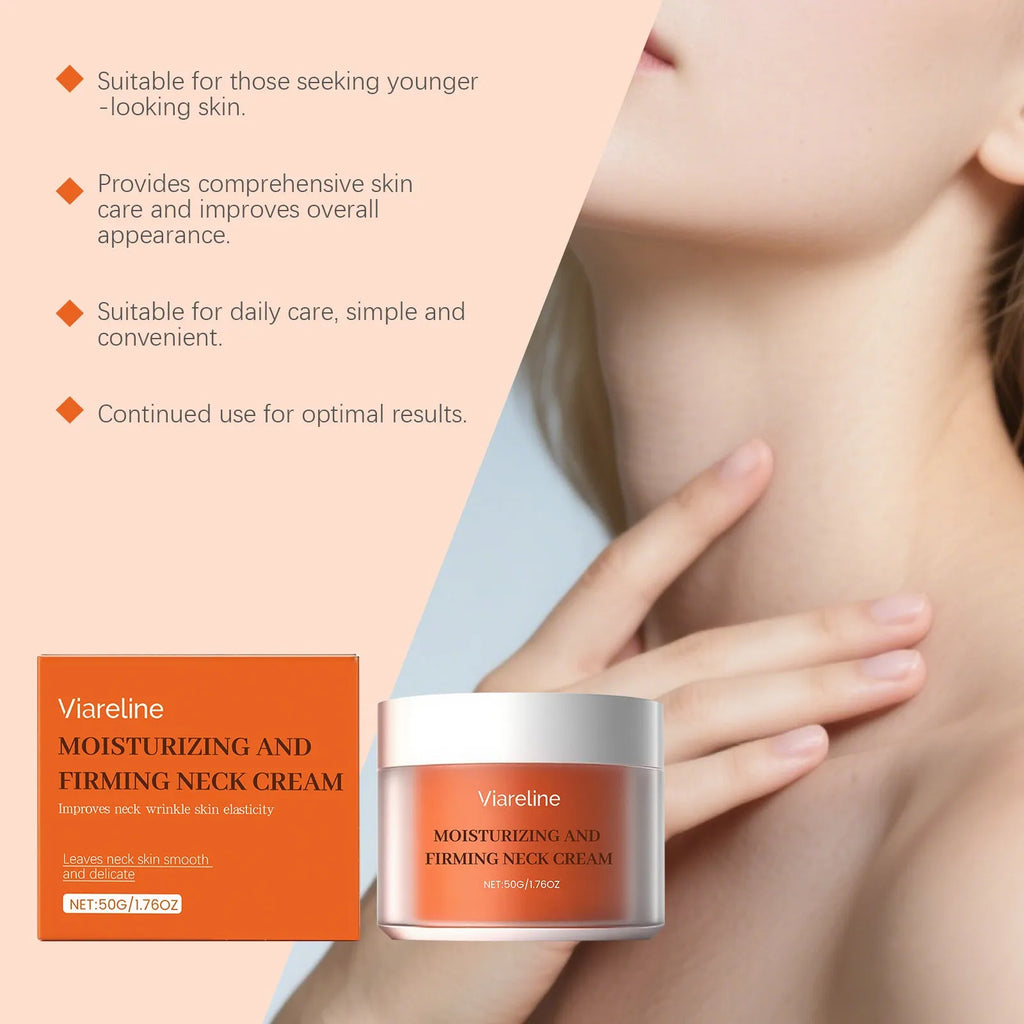 50g neck contour moisturising cream jar with 6.3x6.3x4.5cm packaging dimensions
