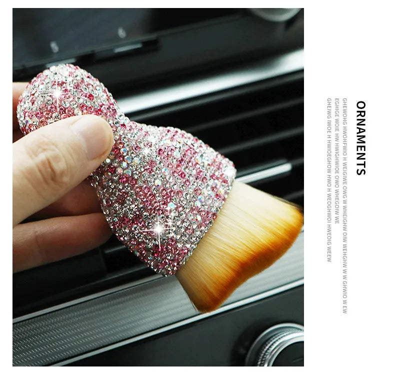 10cm long car interior soft brush for dust removal on dashboard and vents