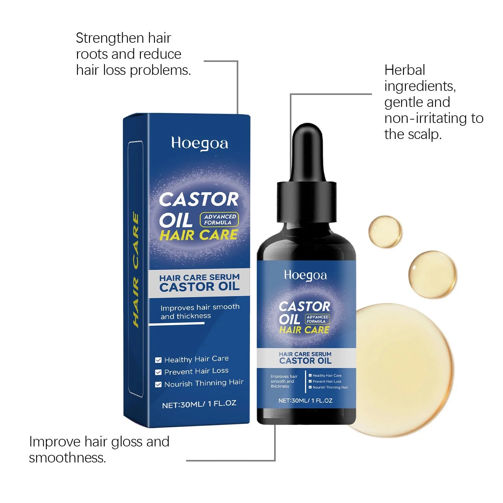 30ml hair care nursing solution bottle improves hair smoothness with conditioning oils and extracts