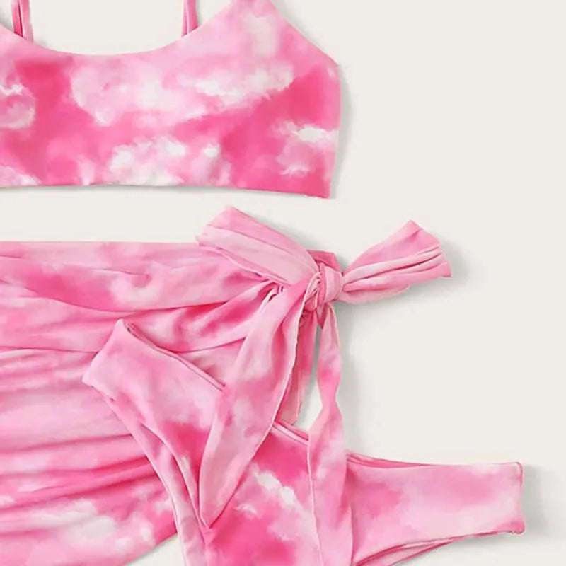 Women's bikini split swimsuit in first-class nylon, available in multiple colours and sizes