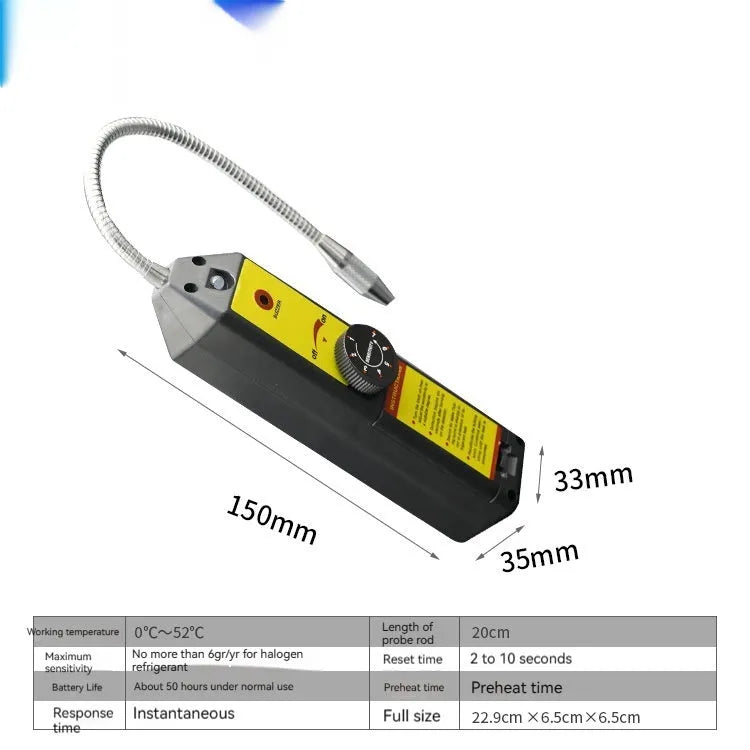 WJL-6000 halogen refrigerant leak detector with 20cm probe for automotive air conditioning systems