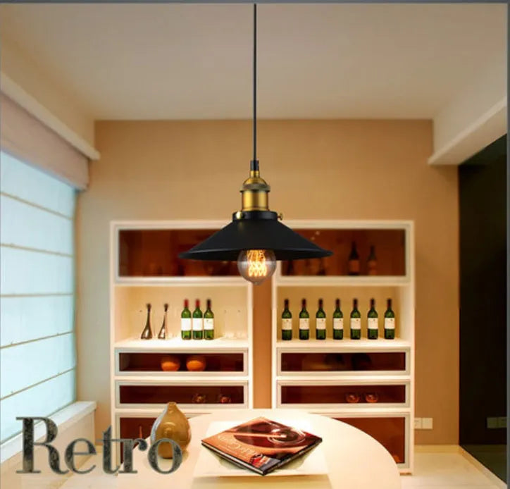 American countryside iron chandelier with iron lampshade, available in multiple sizes, for living room dining room