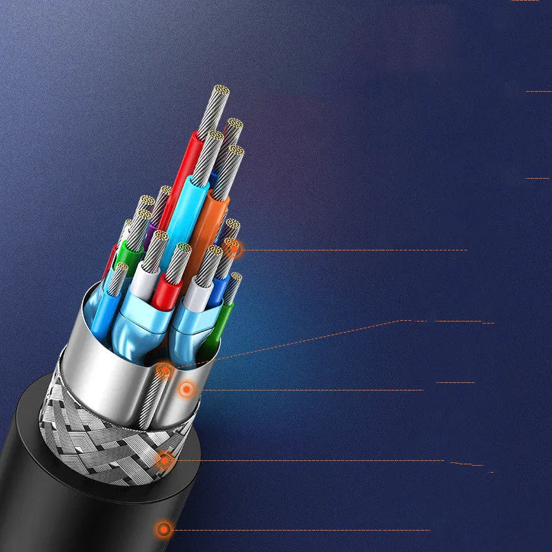 HDMI adapter cable for laptop to external display connection with length options shown