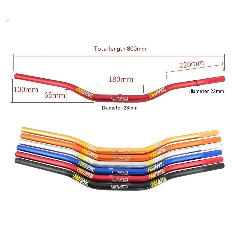Orange aluminium alloy scrambling motorcycle handlebar with 28mm diameter