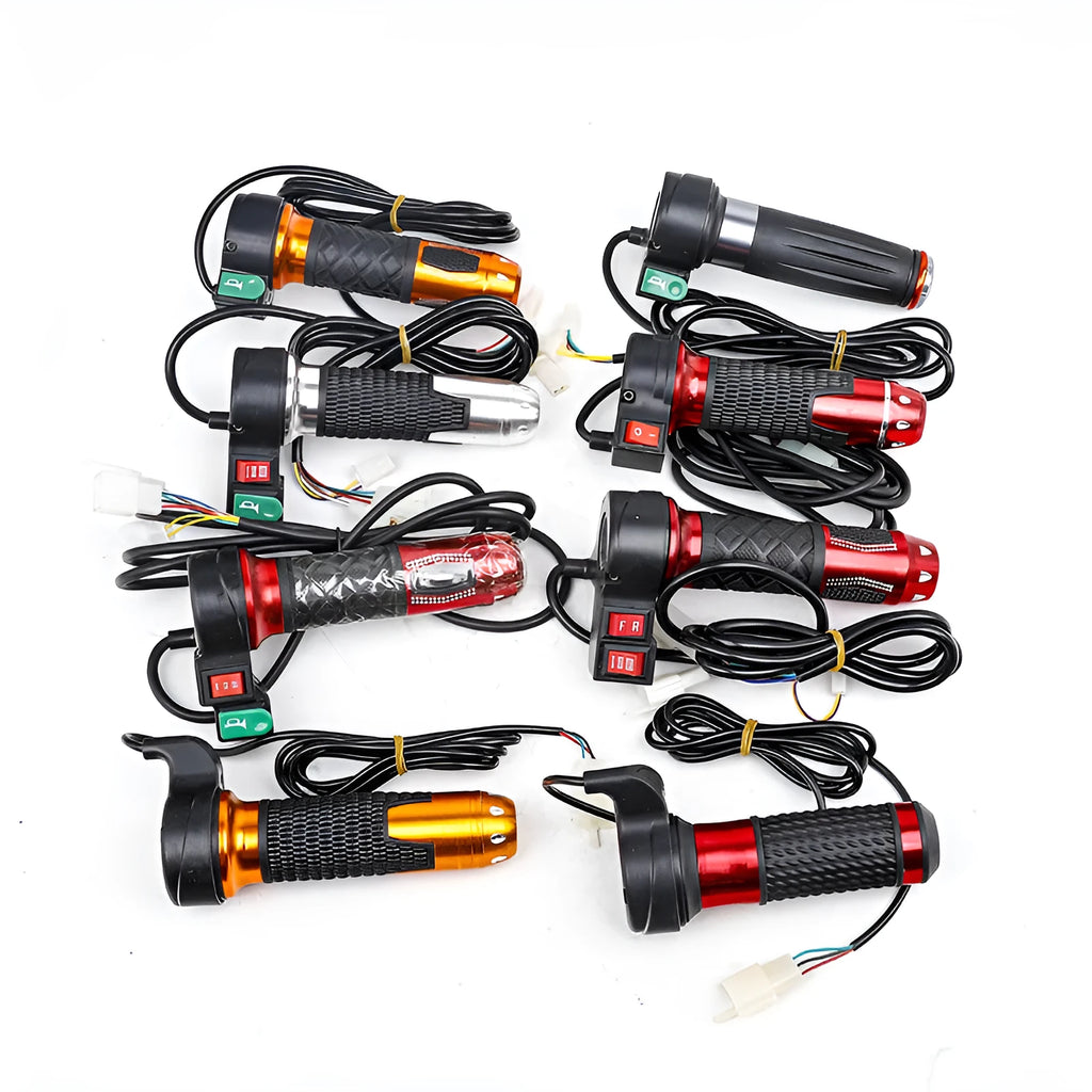 Three-wheel electric car accelerator modification handle with three-speed rotating design in plastic construction